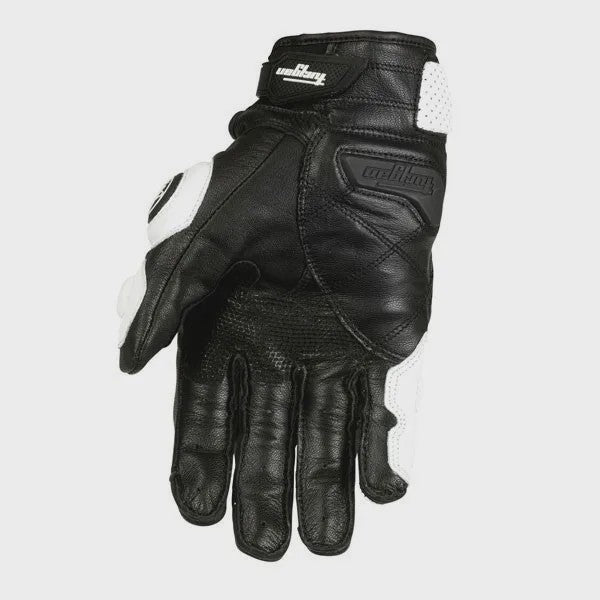 Supertech Motorhandschoenen Leer - 4 Seizoenen Race & Rijhandschoenen voor Heren en Dames (Zwart/Wit)