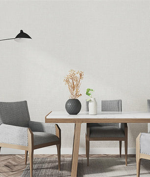 Nordic Stijl Linnen Structuur Behang - Sfeervolle Wanddecoratie voor Woonkamer, Hotel & Restaurant