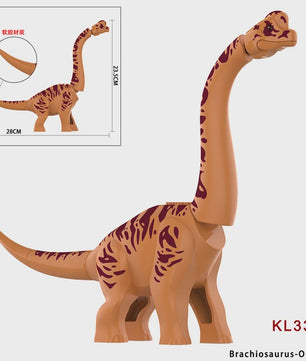 Brachiosaurus Bouwblokken Set - 5 Kleuren Educatief Dinosaurus Speelgoed voor Kinderen
