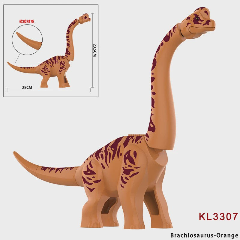 Brachiosaurus Bouwblokken Set - 5 Kleuren Educatief Dinosaurus Speelgoed voor Kinderen