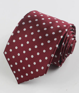 Skinny Polka Dot Stropdas voor Heren - 8cm Slim Polyester Jacquard
