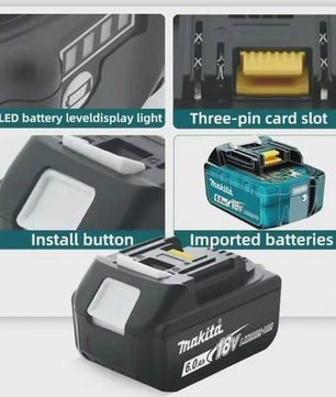Makita 18V 6.0Ah Li-ion Accu BL1860 LXT - Krachtige Vervanging voor 18V Gereedschap