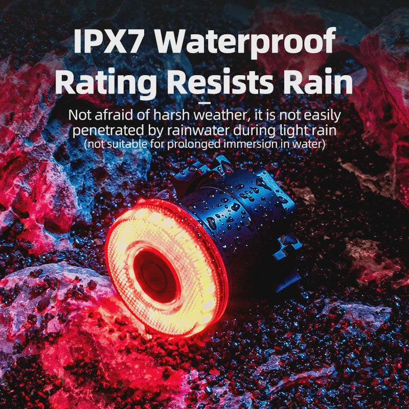 ROCKBROS Slimme Fiets Achterlicht met Remdetectie & Type-C Opladen - IPX7 Waterdicht