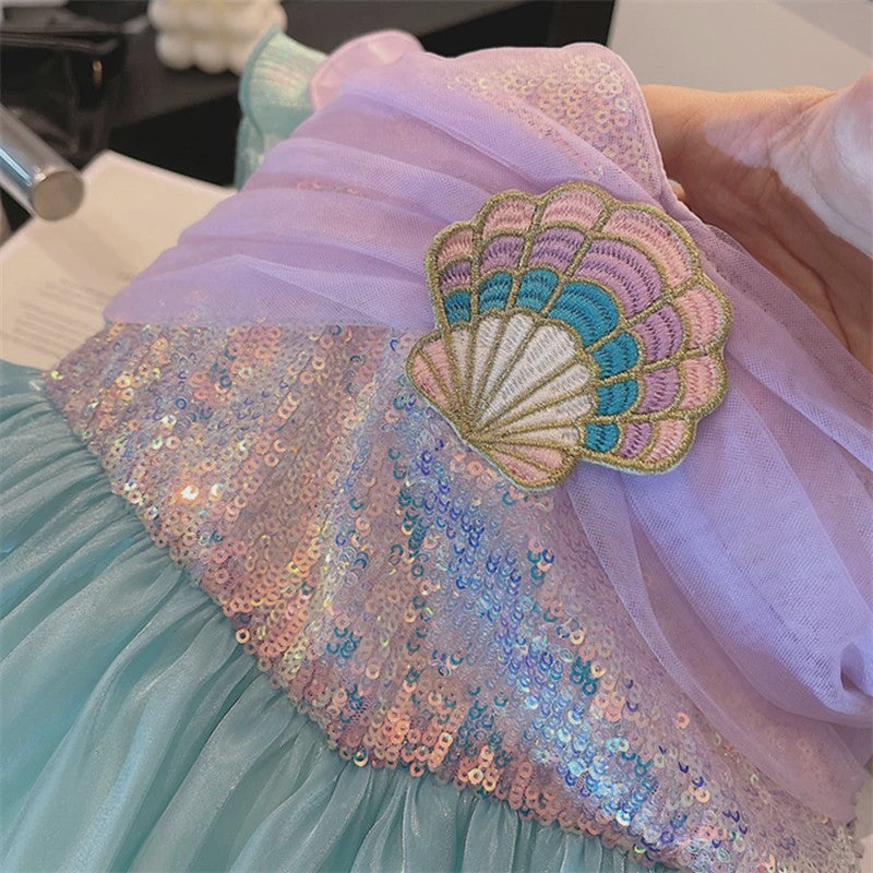 Prinsessenjurk Meisjes Ariel Zeemeermin Jurk - Feestelijk & Zomers