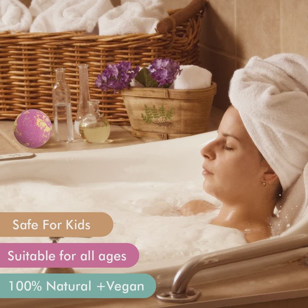 Luxe Badbom Geschenkset - 12 Handgemaakte Natuurlijke Aromatherapie Bruisballen