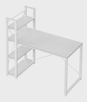 VASAGLE Bureau met Planken, 120/137.2 cm, Flexibele Plaatsing Planken