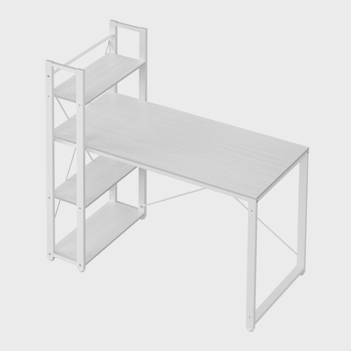 VASAGLE Bureau met Planken, 120/137.2 cm, Flexibele Plaatsing Planken