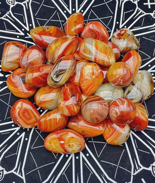 Natuurlijke Sardonyx Agate Palmsteen - Gepolijste Helende Kristal voor Hand & Energie