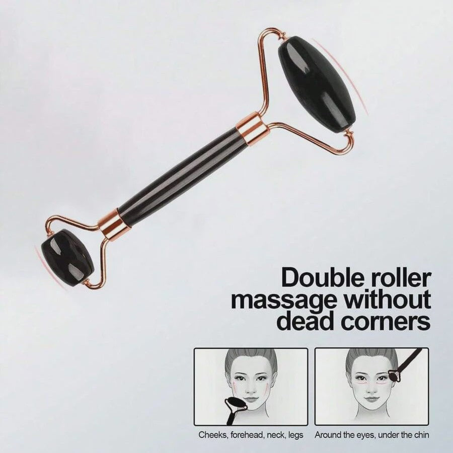 Gezichtsroller & IJsroller Set: Luxe Huidverzorging met Gua Sha Tool