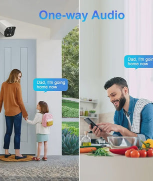 4K 8MP Outdoor IP Camera met AI Humanoid Detectie, Audio & Brede Hoek