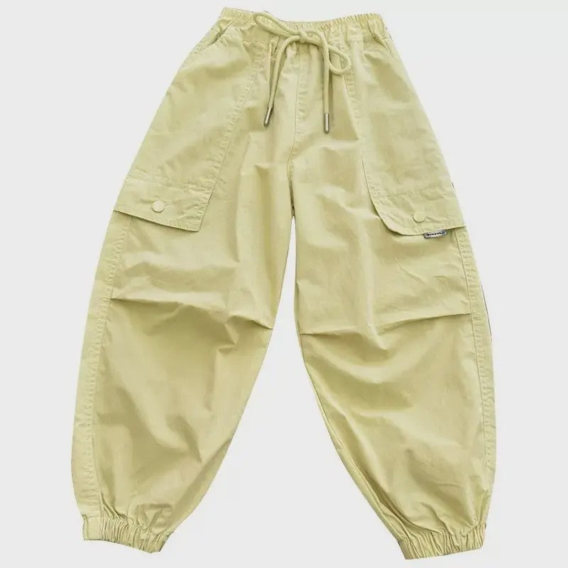 Kinder Cargo Joggers - Trendy Lente/Zomer Broek met Elastische Enkel
