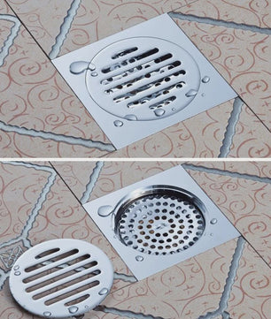 Vierkante Douchegoot met Uitneembare Deksel - RVS Afvoer voor Badkamer, Keuken, Tuin