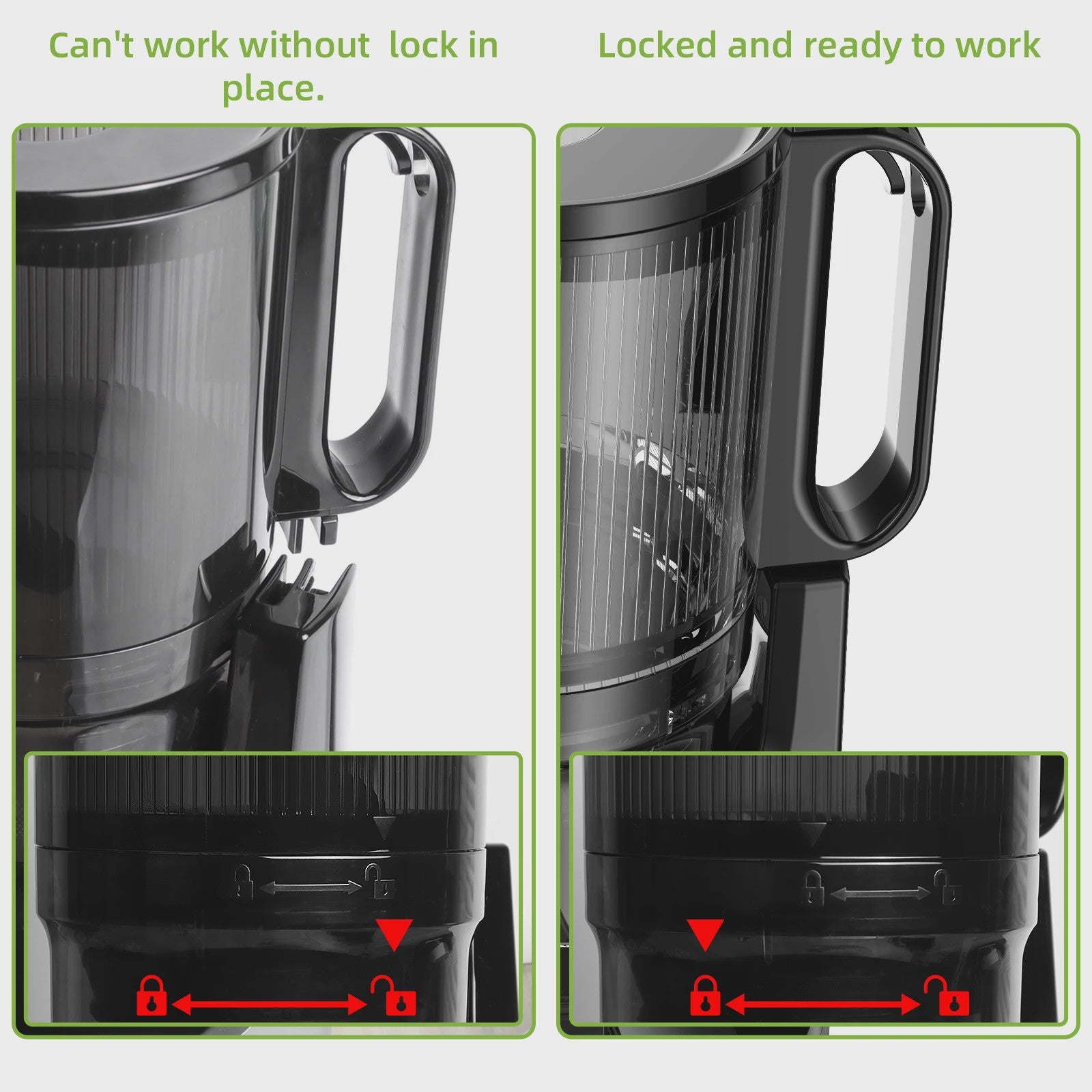 BioloMix Slow Juicer Cold Press met 130mm invoertrechter - Hoge sapopbrengst, BPA-vrij