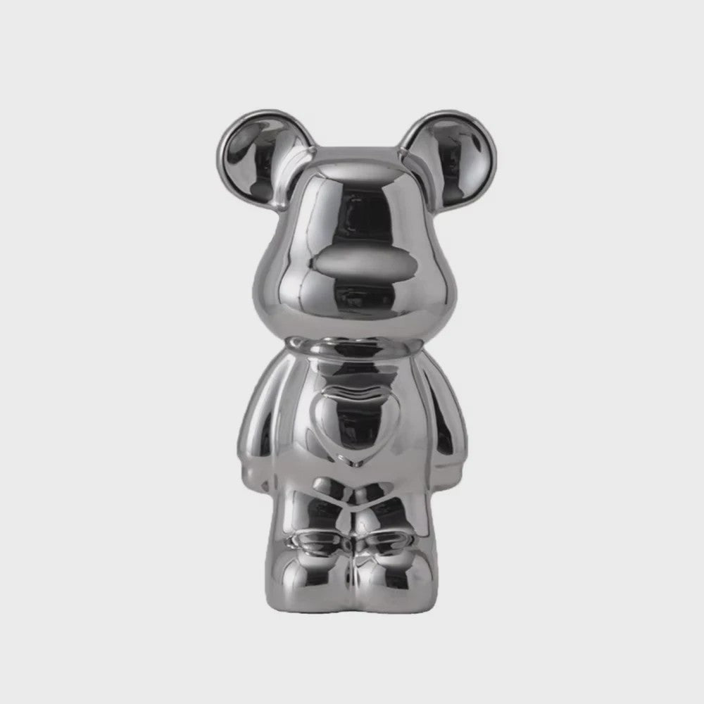 Keramische Bear Brick Beeldjes - Teddy Beer Decoratie voor Huis & Kamer (18/28 cm)