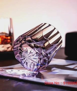 Luxe K9 Kristallen Whiskeyglas met Diamantgeslepen Design - Perfect Cadeau