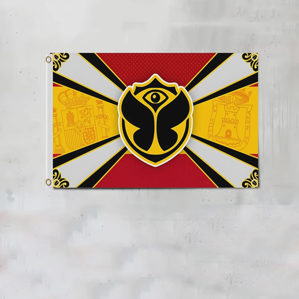 Tomorrowland Vlag 90x150cm - Duitsland, Mexico, België, Spanje - 100D Polyester