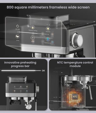 Volautomatische Espressomachine met Geïntegreerde Bonenmaler - 20 Bar, 1350W