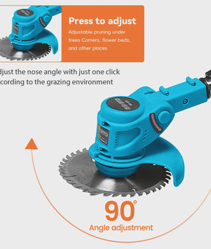 Draagbare Elektrische Grasmaaier & Grastrimmer - 800W, Snoerloos & Opvouwbaar