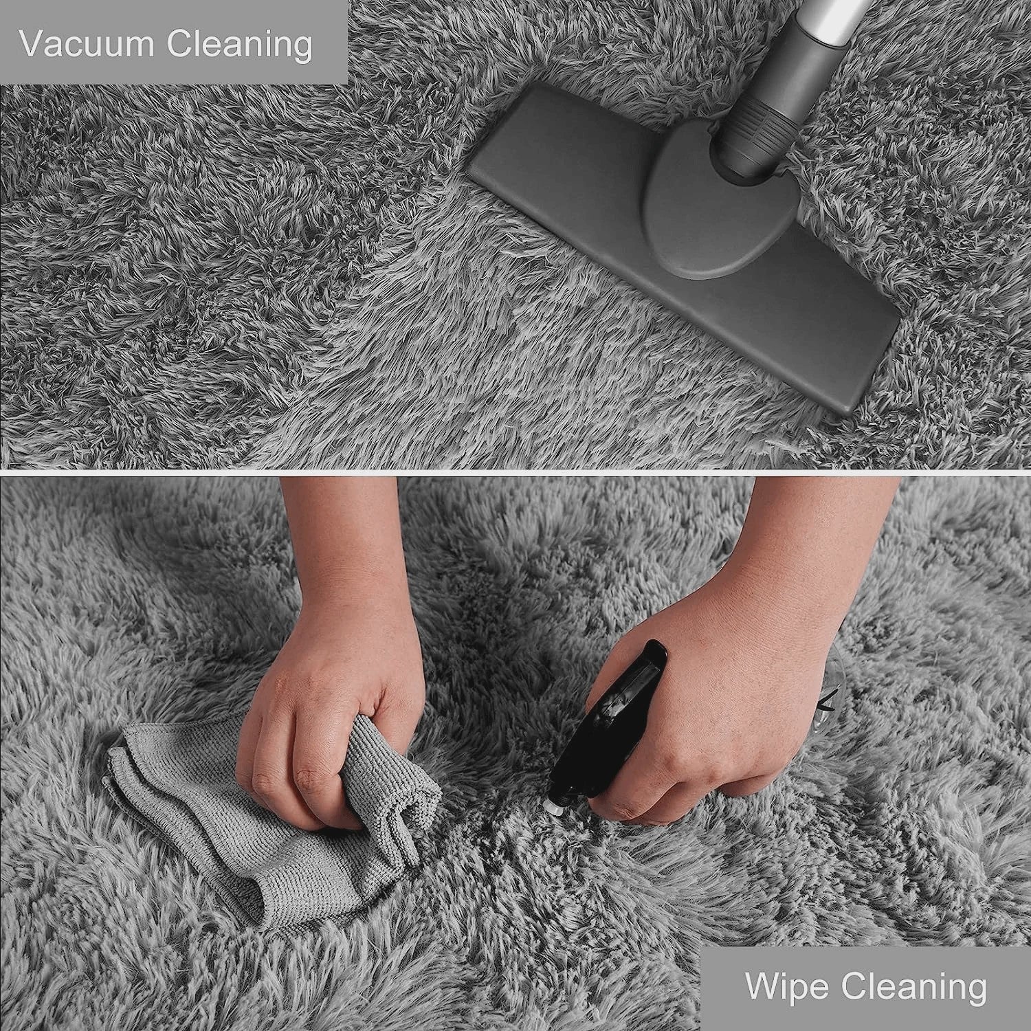 Zacht Shaggy Vloerkleed - Pluizig Tie-Dye Tapijt voor Slaapkamer & Woonkamer