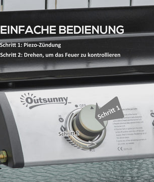 Gas Grill Plancha met 3 Branders - RVS - Non-stick - Zilver - 63x48x21 cm