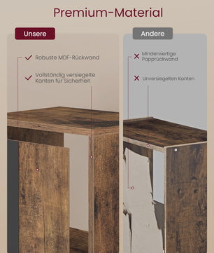 VASAGLE Boekenkast met 4 Verdiepingen - Open Opbergrek met Verstelbare Planken
