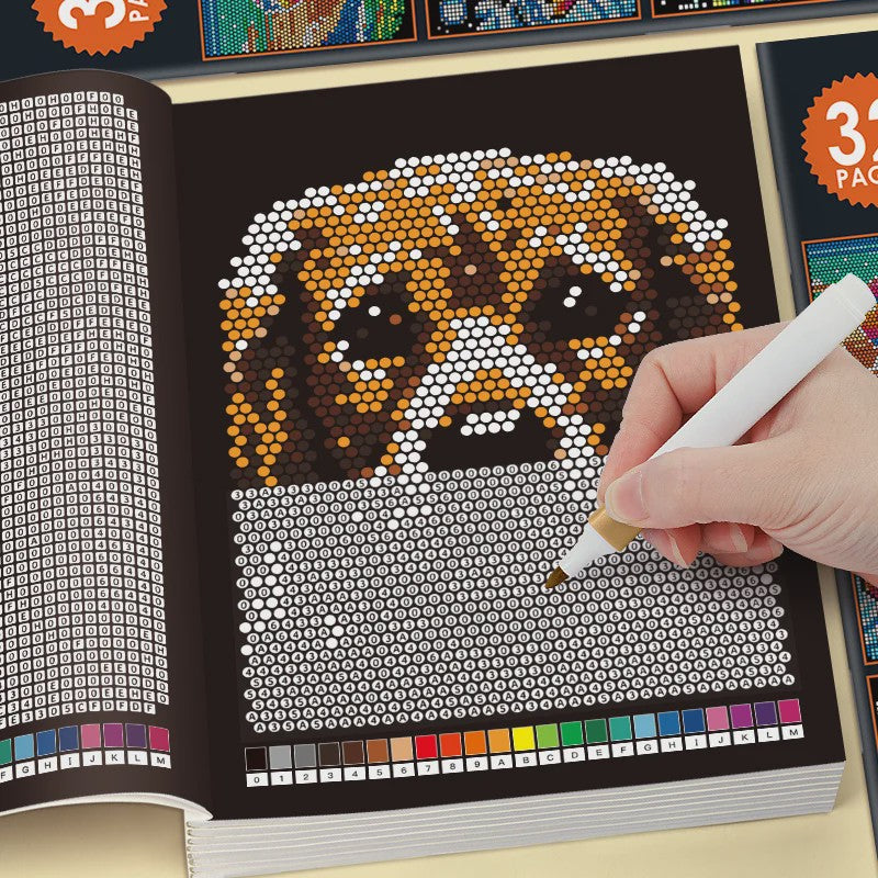 Mysterieus Mozaïek Kleurboek per Nummer: 32 Pagina's Pixel Art voor Volwassenen