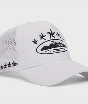 Unisex Trucker Cap met Mesh Achterkant en Unieke Print - Streetwear Stijl