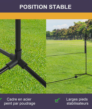 SPORTNOW 3-in-1 Sportset: Badminton, Pickleball & Volleybal met Verstelbaar Net