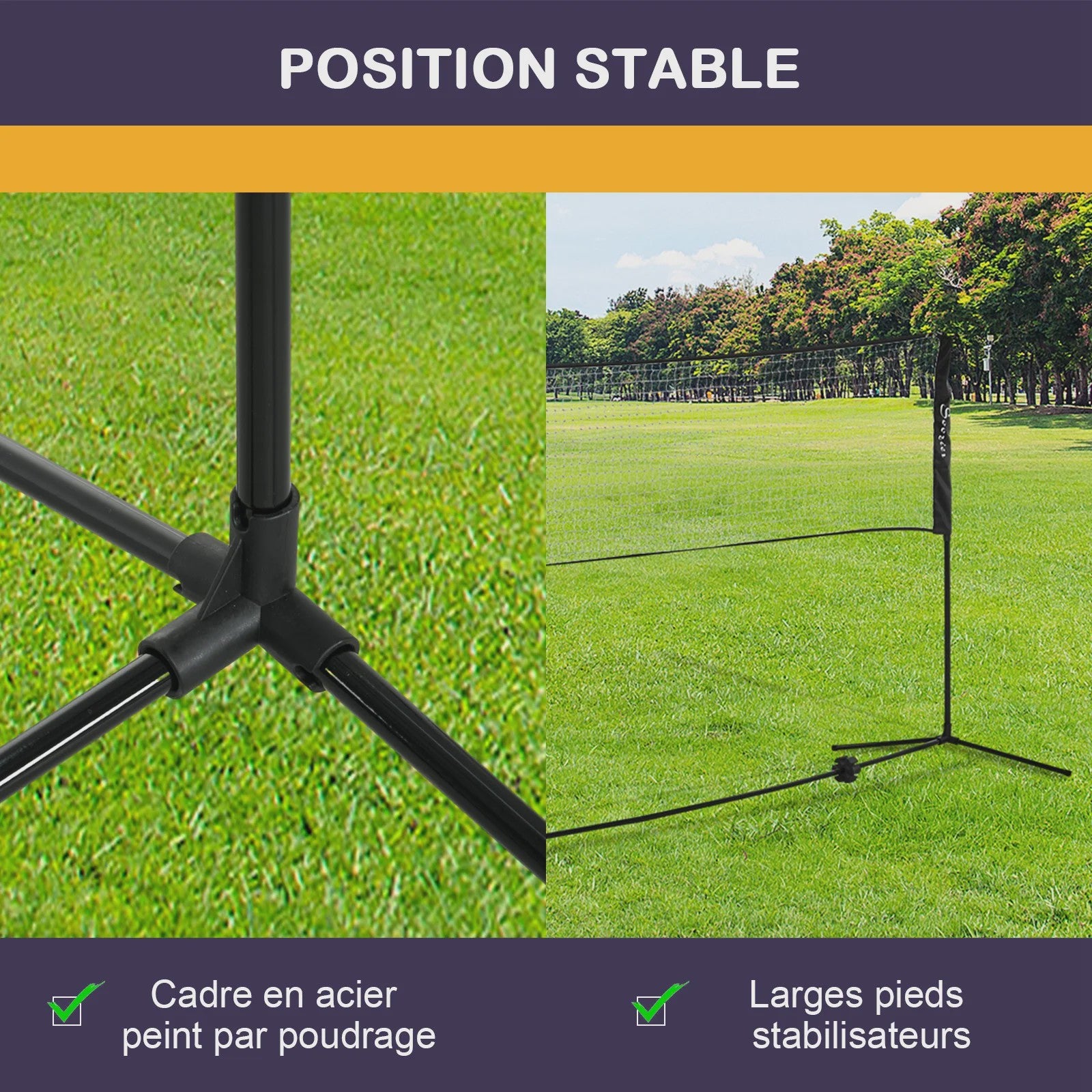 SPORTNOW 3-in-1 Sportset: Badminton, Pickleball & Volleybal met Verstelbaar Net