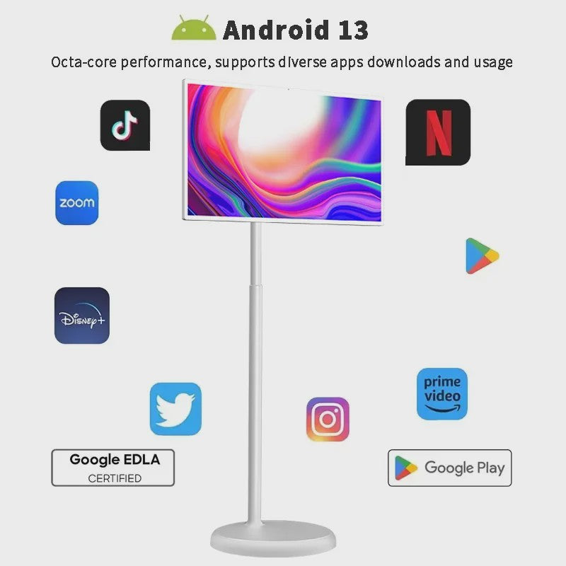 21.5" Android 13 Smart TV Tablet met Touchscreen & 8000mAh Batterij