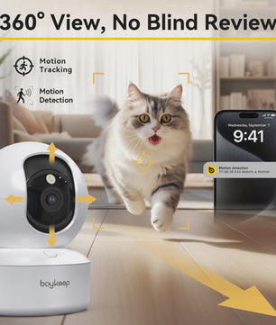 BoyKeep Slimme IP Camera: 3MP Beveiliging, 5G/2.4GHz WiFi, Automatische Tracking & Nachtzicht