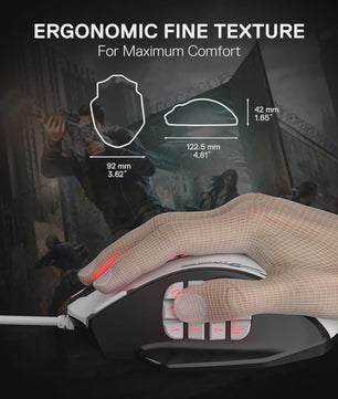 Redragon M908 Impact MMO Gaming Muis - RGB, Ergonomisch, 24000 DPI, 18 Programmeerbare Knoppen