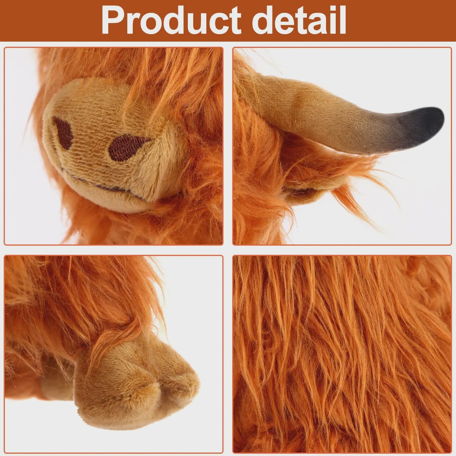Schattige Pluche Schotse Hooglander Koe Knuffel - 25cm - Cadeau voor Kinderen & Baby's