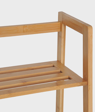 HOMCOM Bamboe Boekenkast 4 Niveaus - Stijlvolle Ladderplank 48x31.5x120 cm