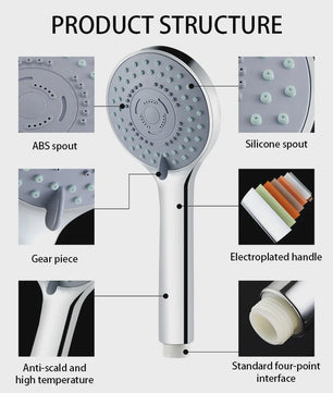 Handdouche met 5 standen - Luxe SPA Douche-ervaring en Waterbesparing