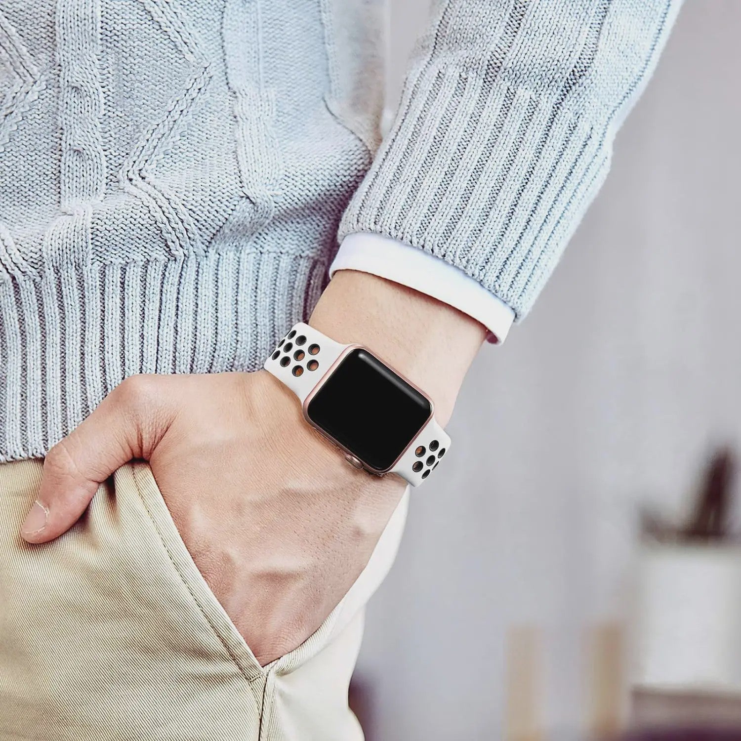 Ademende Sportband voor Apple Watch (38-49mm) - Comfortabele Vervangingsband