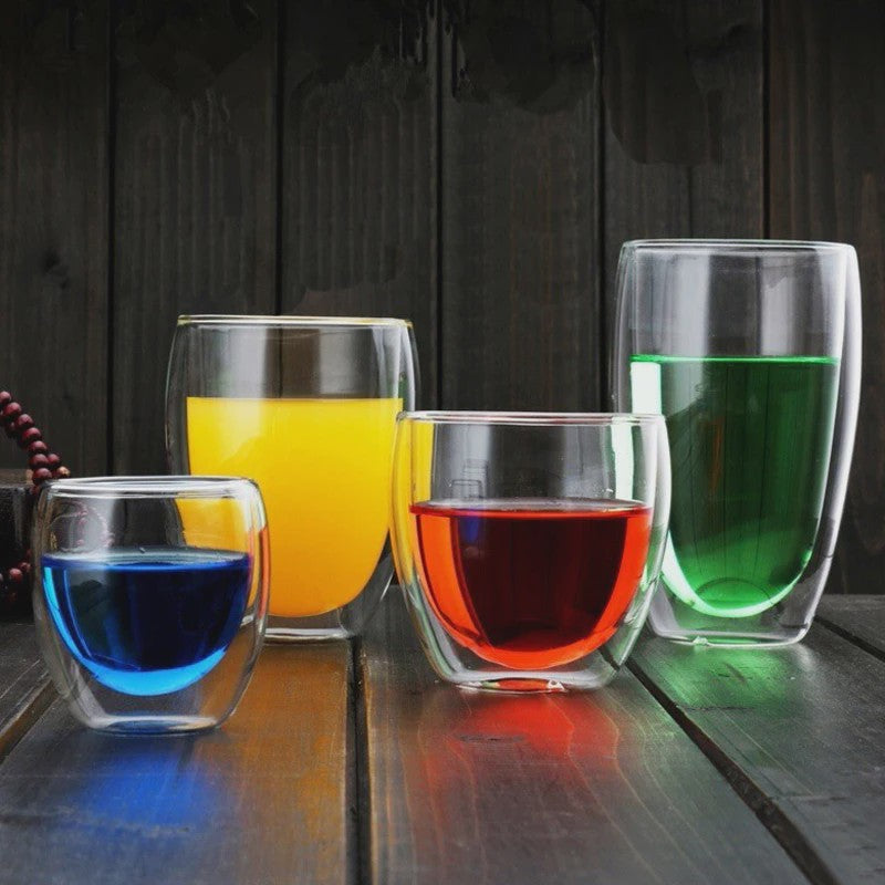 Dubbelwandige Glazen Mokken & Glazen (250-450ml) - Set van 2