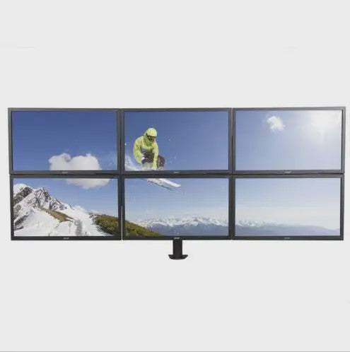 Verstelbare Monitor Arm Stand voor 6 Schermen (10"-24") - Ergonomisch Bureau Mount