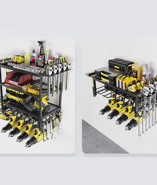 Gereedschapsrek Wandmontage - 2/4 Lagen Organizer voor Elektrisch Gereedschap