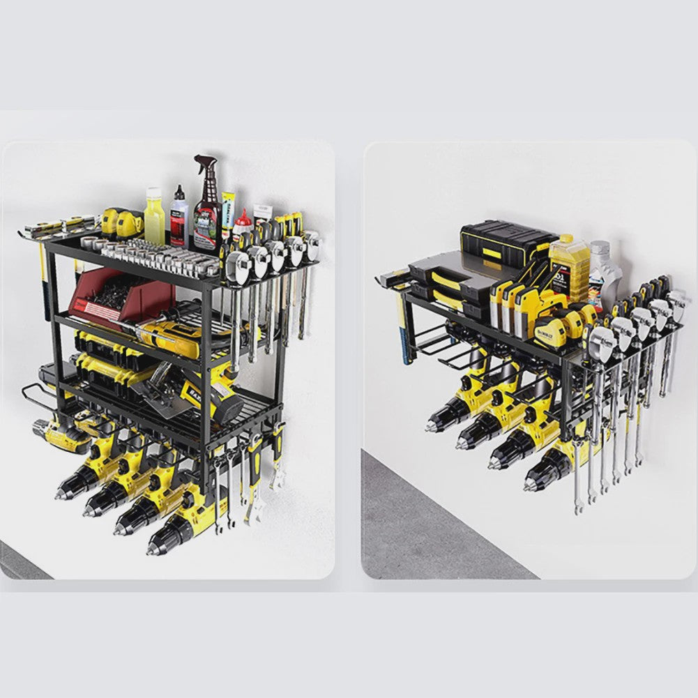 Gereedschapsrek Wandmontage - 2/4 Lagen Organizer voor Elektrisch Gereedschap