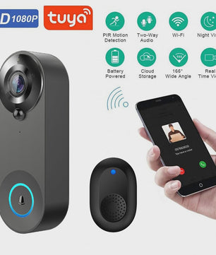 Slimme WiFi Video Deurbel met 1080P HD Camera, Nachtzicht en Bewegingsdetectie