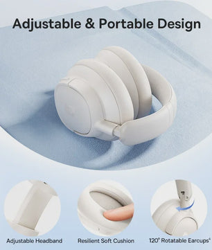 Baseus Bass EH10 NC Draadloze Koptelefoon - 45dB Noise Cancelling, 80 Uur Batterij, Bluetooth 6.0