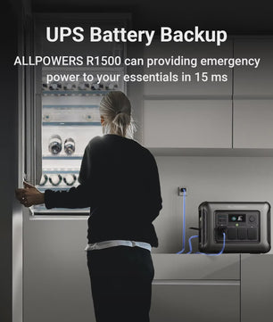 ALLPOWERS R1500 Power Station 1152Wh met 100W/200W/400W Zonnepaneel - Draagbare Energie voor Camping & Tuinfeest