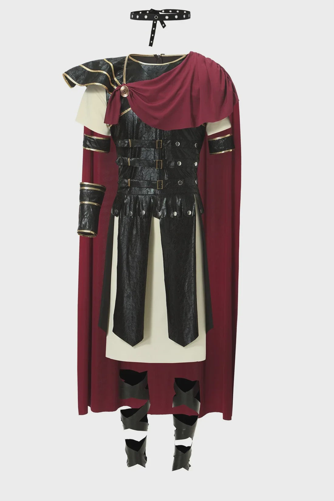 Romeinse Gladiator Kostuum voor Mannen - Middeleeuwse Ridder Verkleedkostuum voor Carnaval & Halloween