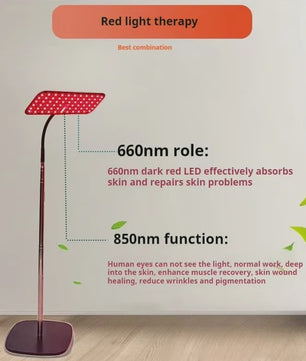 LED Roodlichttherapie Paneel met Standaard - 660nm & 850nm Nabij-Infrarood