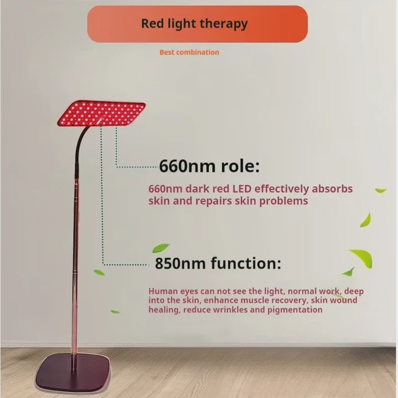 LED Roodlichttherapie Paneel met Standaard - 660nm & 850nm Nabij-Infrarood