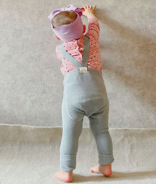 Baby Leggings met Bretels - Hoge Taille & Elastisch - Lente Kleding voor Jongens en Meisjes (1-2 Jaar)