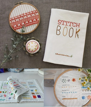 Uitgebreide Set Borduurboeken: Leer Alle Steken met Inclusief Garen & Hoop