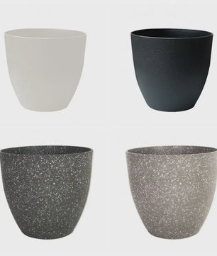 Stijlvolle Kunststof Bloempotten met Steenlook - Duurzaam & Europees Design