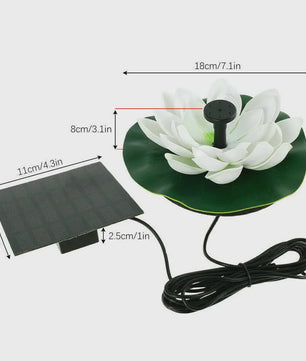 Mini Lotus Solar Fontein - Drijvende Waterval Decoratie voor Tuin & Vogelbad
